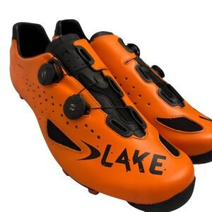 Rare Lake MX237-X Mens Cycling Shoes Orange/Black EU 50, US 15 Wide Bike Bicycle